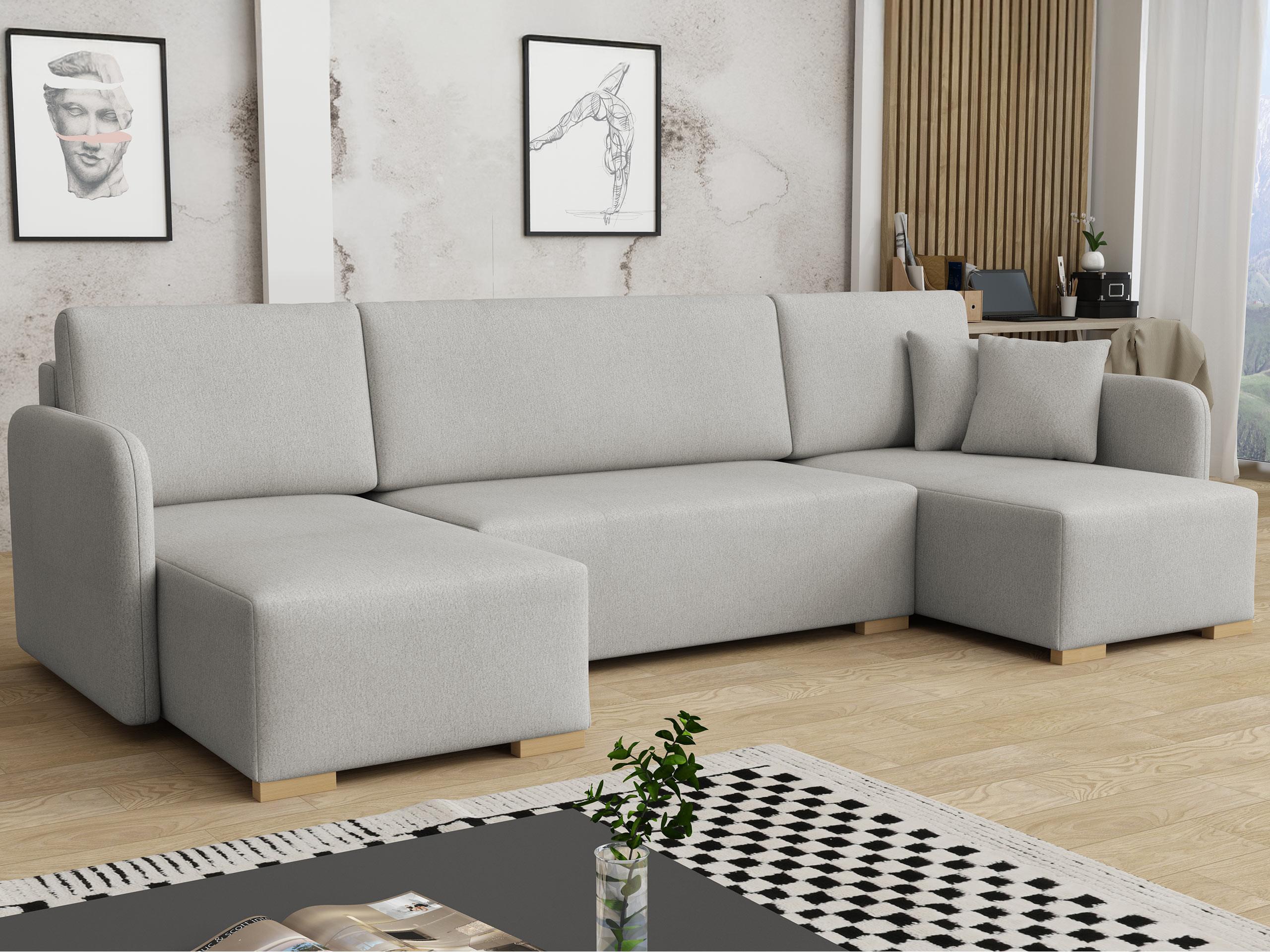 WOHNLANDSCHAFT Como U Textil MIRJAN24 Möbel > Sofas & Couches > Wohnlandschaften > Wohnlandschaften U-Form Grau