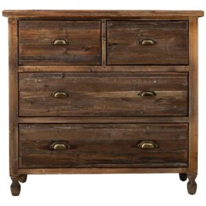 HOLZKOMMODE mit 4 schubladen 100x40x93 cm Holz Wanderlust Möbel > Kommoden & Schubladenschränke > Kommoden Braun