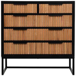 wohnli-moebel-suche-800001031442-1 KOMMODE mit 4 schubladen aus holz und metall 80x39x81 cm Holz Wanderlust Möbel > Kommoden & Schubladenschränke > Kommoden Braun