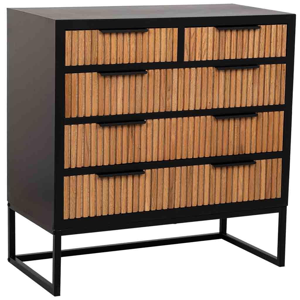 wohnli-moebel-suche-800001031442 Wohnli Möbelsuche - KOMMODE mit 4 schubladen aus holz und metall 80x39x81 cm