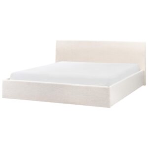wohnli-moebel-suche-800001033753-1 POLSTERBETT 180x200 cm Weiß Orbey Textil Beliani Möbel > Betten > Polsterbetten Weiß