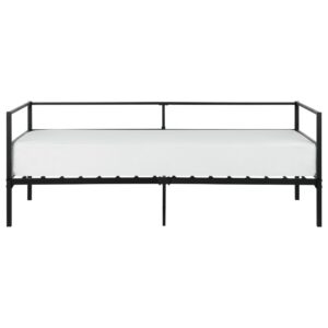 BETT mit Lattenrost 90x200 cm Schwarz Battut Metall Beliani Möbel > Betten Schwarz