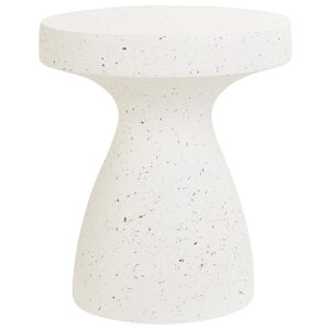 Wohnli Möbelsuche - GARTEN BEISTELLTISCH Beton Terrazzo Optik cremeweiß 39 cm Biviere