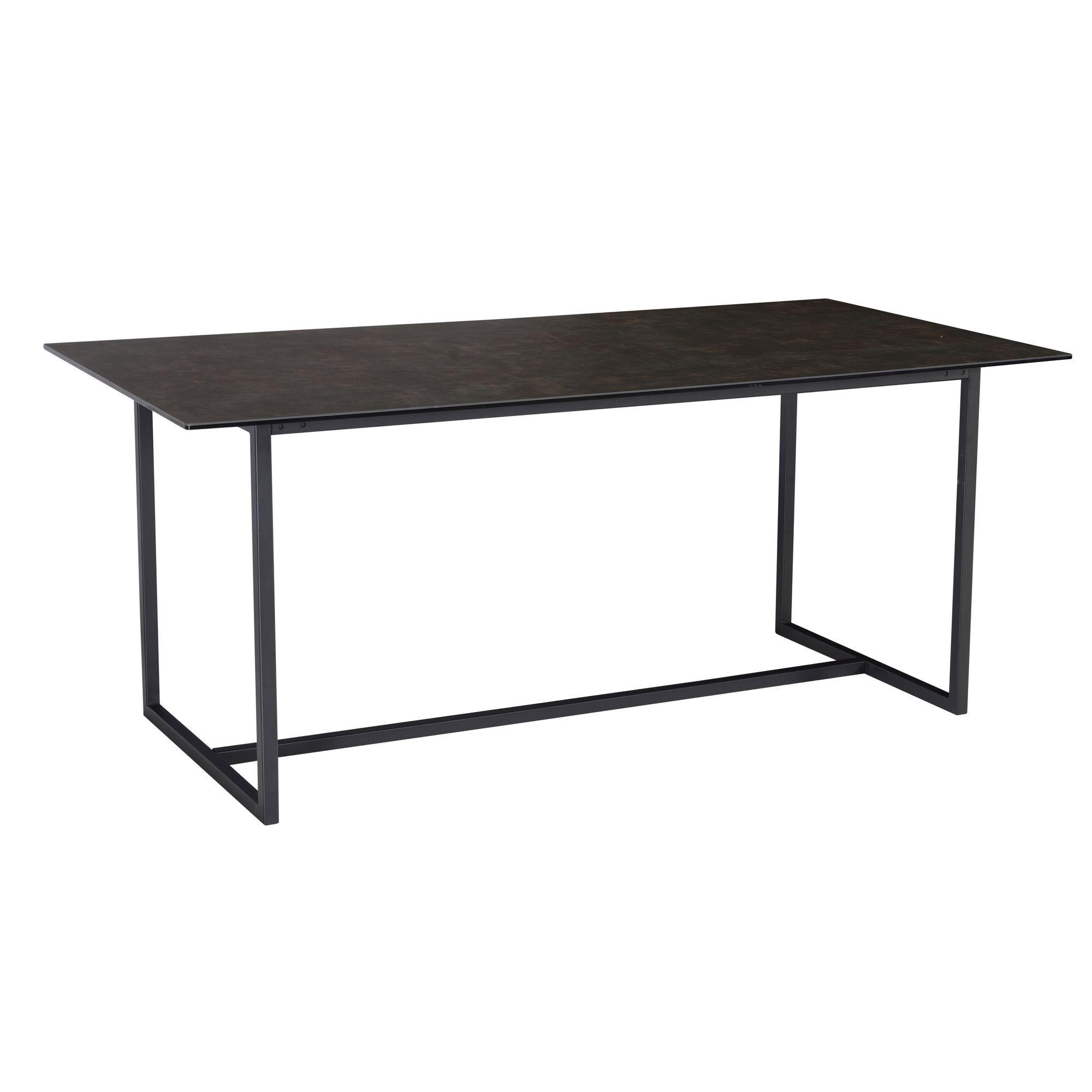 Wohnli Möbelsuche - ESSTISCH Glas Keramik Marmoroptik Designer 180x90 ARCTIC