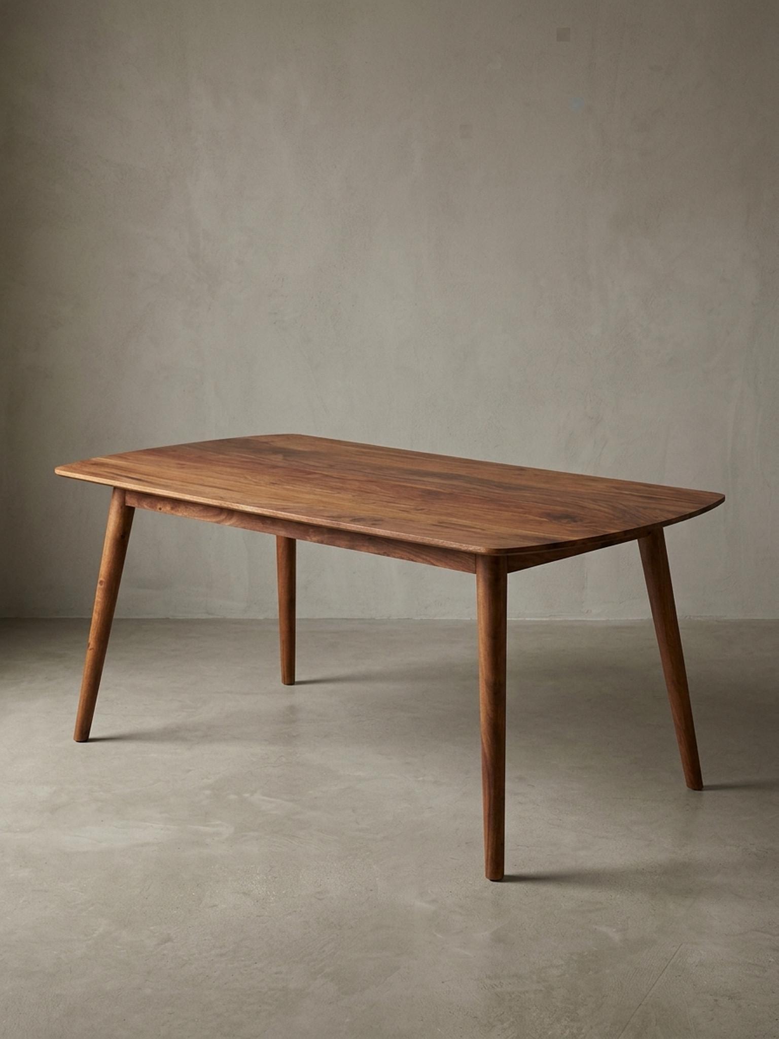 wohnli-moebel-suche-800001035750-1 ESSZIMMERTISCH – Massivholz Braun abgerundete Ecken Landhausstil Holz KADIMA DESIGN Möbel > Tische > Esstische Braun
