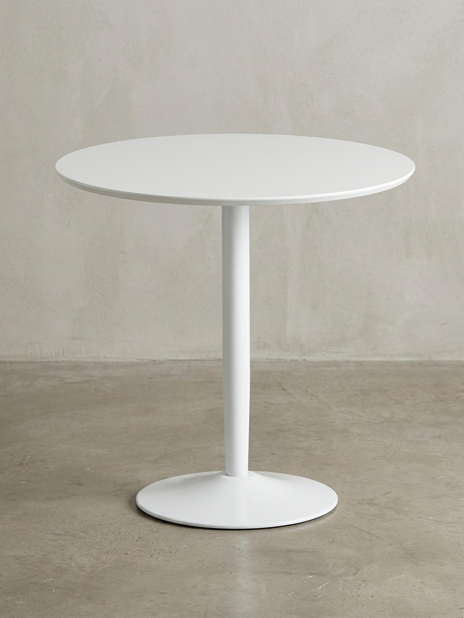 wohnli-moebel-suche-800001035753-1 ESSTISCH – Hochglanz Weiß 75x75x74 cm Trompetenfuß für 2 Personen Holz KADIMA DESIGN Möbel > Tische > Esstische Weiß