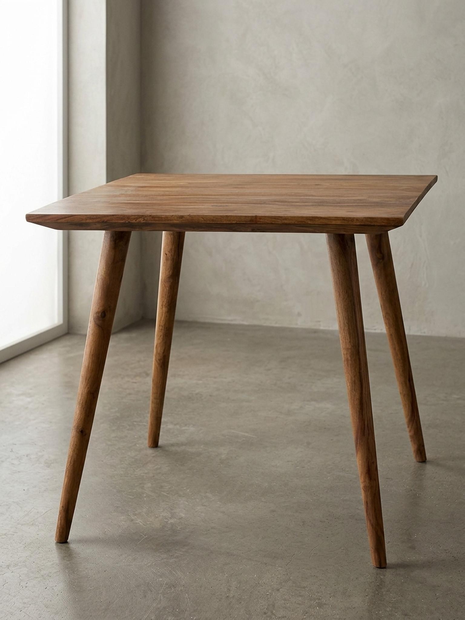 wohnli-moebel-suche-800001035770-1 ESSZIMMERTISCH – Massivholz Braun 80x80x76 cm Retro Landhausstil Holz KADIMA DESIGN Möbel > Tische > Esstische Braun