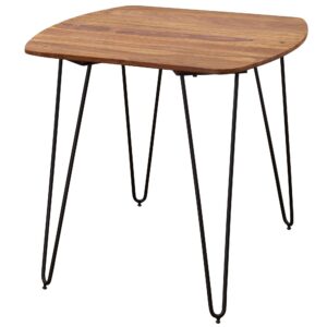 wohnli-moebel-suche-800001035798 Wohnli Möbelsuche - ESSZIMMERTISCH – Massivholz Braun 80x80x76 cm Modern abgerundete Ecken