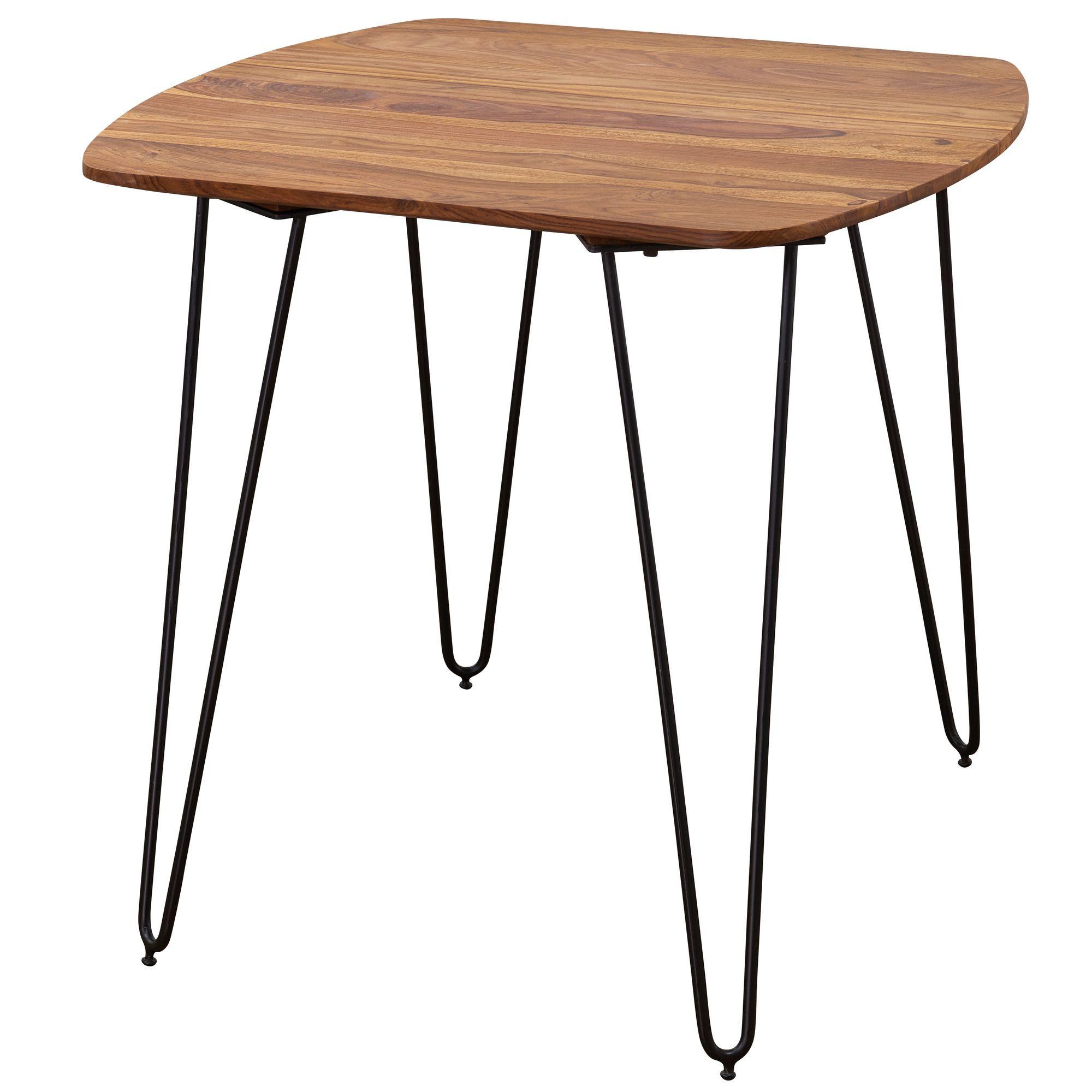wohnli-moebel-suche-800001035798 Wohnli Möbelsuche - ESSZIMMERTISCH – Massivholz Braun 80x80x76 cm Modern abgerundete Ecken
