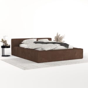 POLSTERBETT Casto mit Stauraum 180/200 cm Braun im Poso Stoff Textil AltaBeds Möbel > Betten > Polsterbetten Braun