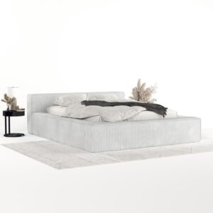wohnli-moebel-suche-800001036376-1 POLSTERBETT Casto mit Stauraum 160/200 cm Hellgrau im Poso Stoff Textil AltaBeds Möbel > Betten > Polsterbetten Grau