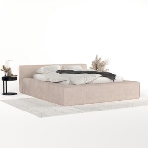 wohnli-moebel-suche-800001036387-1 POLSTERBETT Casto mit Stauraum 160/200 cm Hellbeige im Poso Stoff Textil AltaBeds Möbel > Betten > Polsterbetten Beige