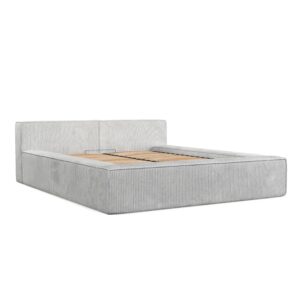 wohnli-moebel-suche-800001036391 Wohnli Möbelsuche - POLSTERBETT Casto mit Stauraum 180/200 cm Hellgrau im Poso Stoff