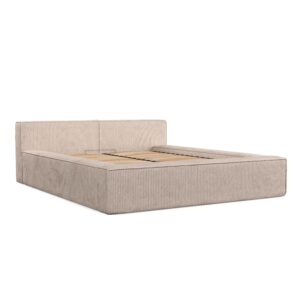 wohnli-moebel-suche-800001036394 Wohnli Möbelsuche - POLSTERBETT Casto mit Stauraum 180/200 cm Hellbeige im Poso Stoff