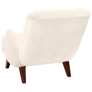 SESSEL Kajsa 71x80x101 Bezug Samtvelours Buche nussbaum/creme Kunststoff 58aufmkessel Möbel > Sessel > Polstersessel Weiß