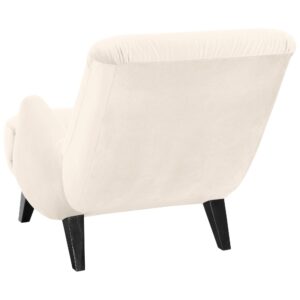 wohnli-moebel-suche-800001038052-1 SESSEL Kajsa 71x80x101 Bezug Samtvelours Buche schwarz/creme Kunststoff 58aufmkessel Möbel > Sessel > Polstersessel Weiß