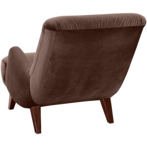 SESSEL Kajsa 71x80x101 Bezug Samtvelours Buche nussbaum/braun Kunststoff 58aufmkessel Möbel > Sessel > Polstersessel Braun