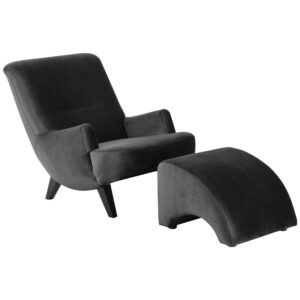 wohnli-moebel-suche-800001038061-1 SESSEL Kajsa 71x80x101 Bezug Samtvelours Buche schwarz/schwarz Kunststoff 58aufmkessel Möbel > Sessel > Polstersessel Schwarz