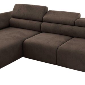 Wohnli Möbelsuche - ECKSOFA RILASSO L Braun Velvet - links