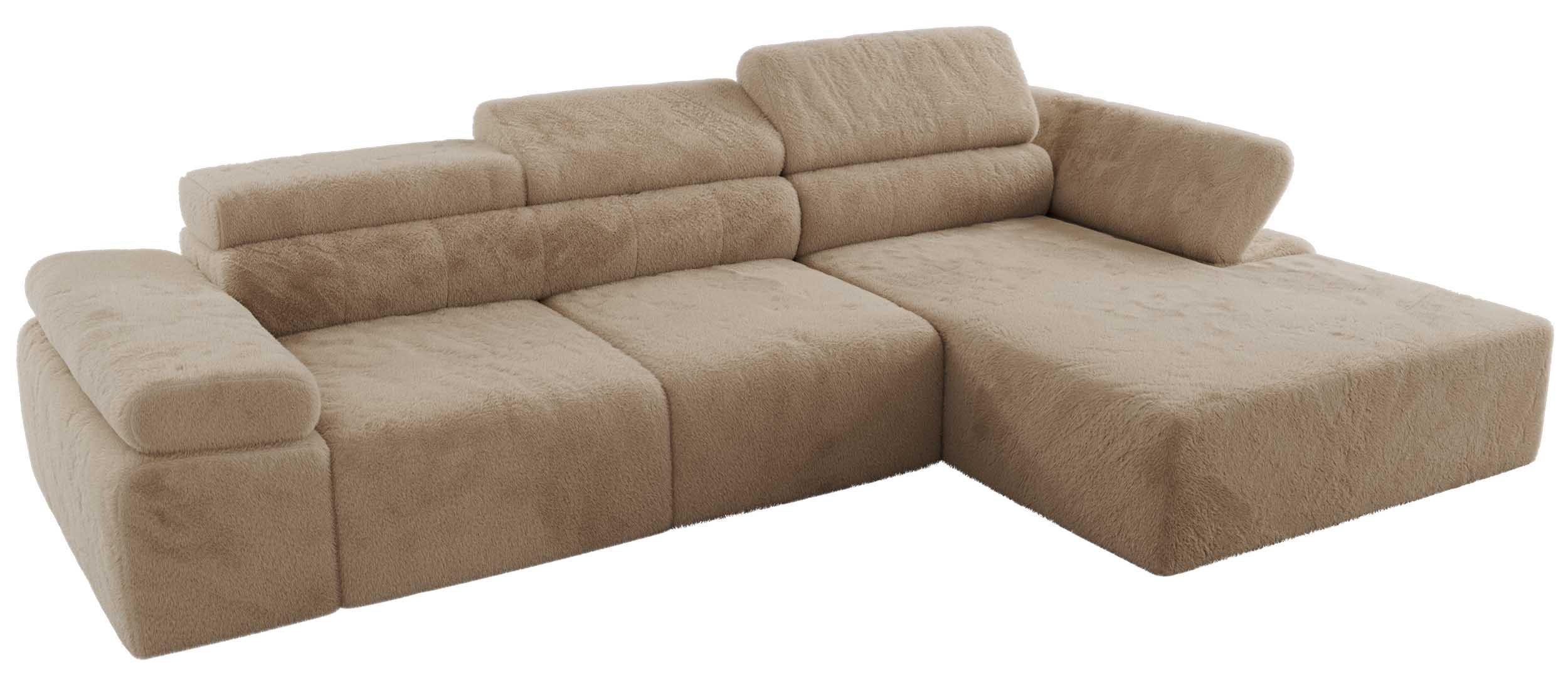 Wohnli Möbelsuche - ECKSOFA RILASSO L Beige Plüsch - rechts