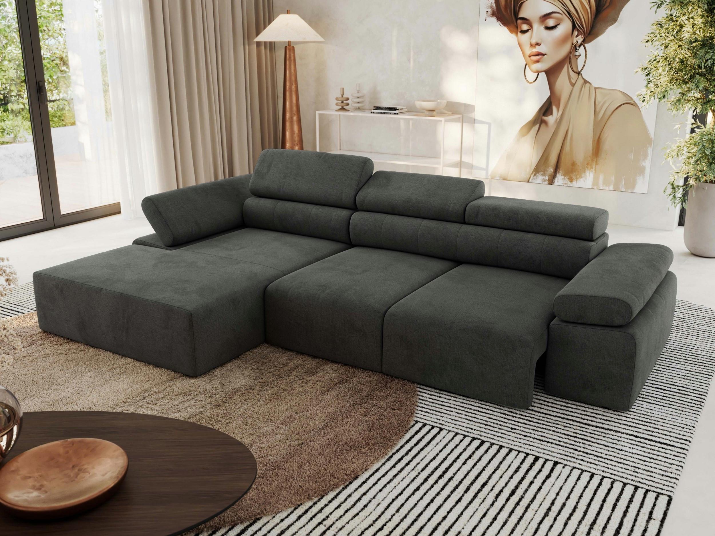 wohnli-moebel-suche-800001039973-1 ECKSOFA RILASSO L Dunkelgrau Velvet - links Textil MKS Möbel > Sofas & Couches > Wohnlandschaften > Ecksofas Grau