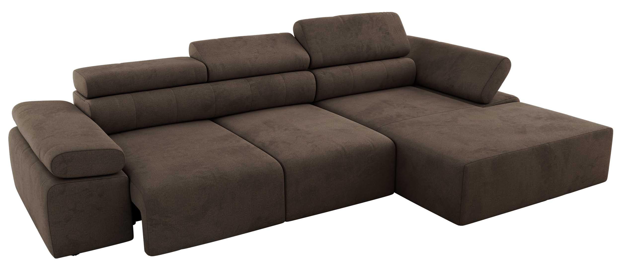 Wohnli Möbelsuche - ECKSOFA RILASSO L Braun Velvet - rechts