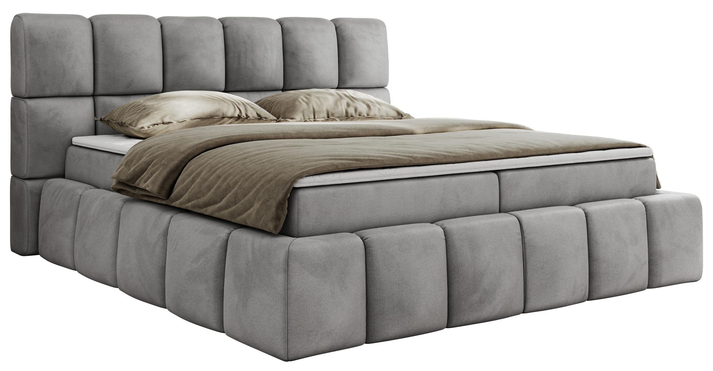 wohnli-moebel-suche-800001040027 Wohnli Möbelsuche - BOXBETT NIRA 140/200 - Hellgrau Velvet - H4