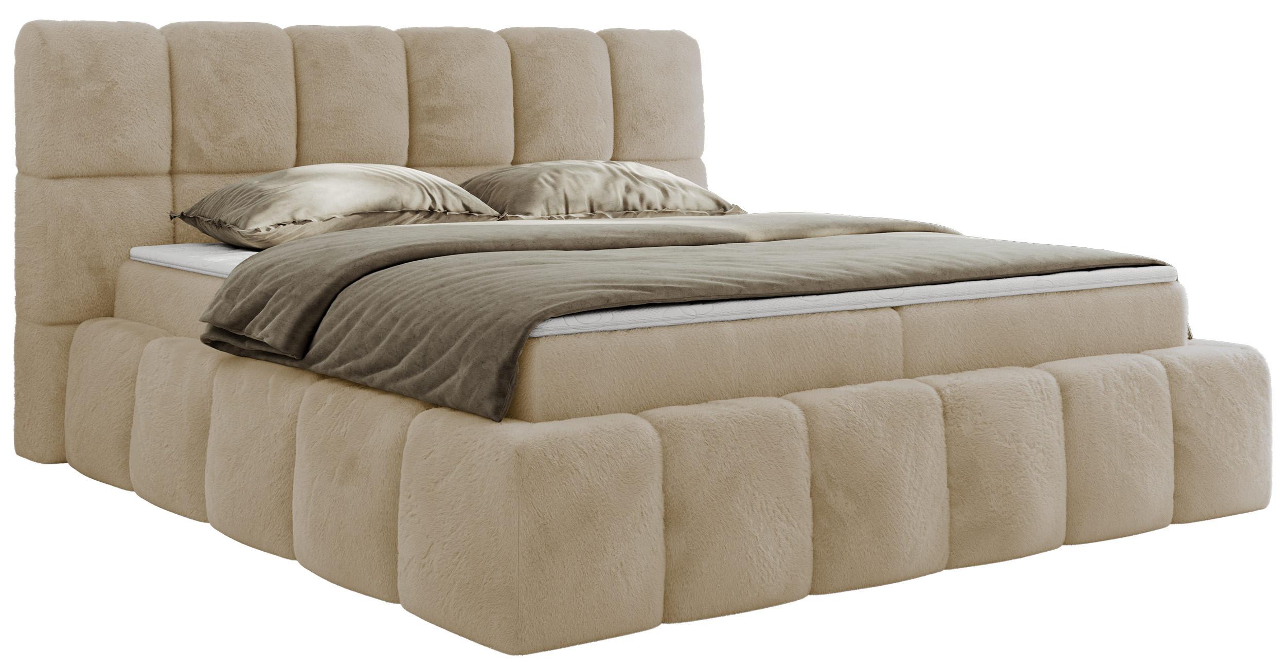 wohnli-moebel-suche-800001040092 Wohnli Möbelsuche - BOXBETT NIRA 160/200 - Creme Plüsch - H4