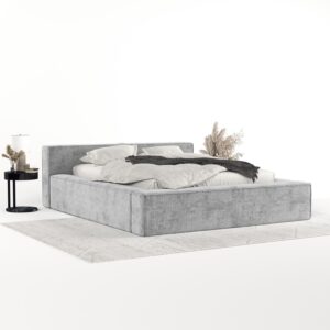 wohnli-moebel-suche-800001040561-1 POLSTERBETT Casto mit Stauraum 140/200 cm Hellgrau im Bonita Stoff Textil AltaBeds Möbel > Betten > Polsterbetten Grau
