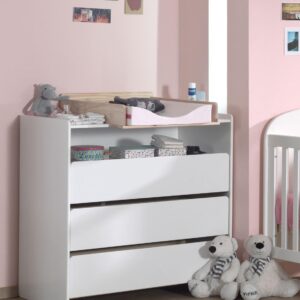 WICKELKOMMODE Karilynn 90x74x106 aus MDF+Holz in Weiß Holzwerkstoff 58aufmkessel Möbel > Kommoden & Schubladenschränke > Kommoden Weiß