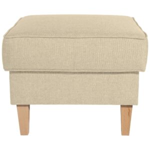 HOCKER Karlen Bezug Flachgewebe Buche natur / beige Kunststoff 58aufmkessel Möbel > Sessel > Hocker Beige