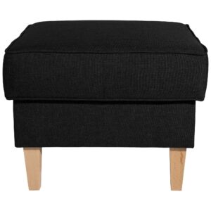 HOCKER Karlen Bezug Flachgewebe Buche natur / schwarz Kunststoff 58aufmkessel Möbel > Sessel > Hocker Schwarz
