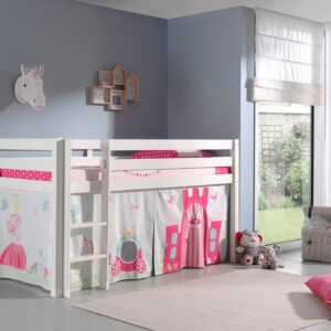 wohnli-moebel-suche-800001042070-1 KINDERBETT Karolina 210x114x106 Massivholz Weiß Textilset Princess 1 Holz 58aufmkessel Möbel > Betten > Hoch- und Etagenbetten > Hochbetten Weiß
