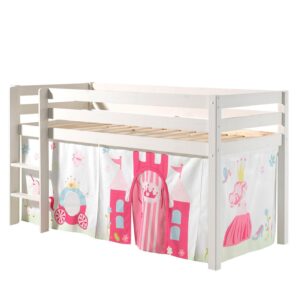 wohnli-moebel-suche-800001042070 Wohnli Möbelsuche - KINDERBETT Karolina 210x114x106 Massivholz Weiß Textilset Princess 1