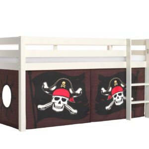 wohnli-moebel-suche-800001042099 Wohnli Möbelsuche - KINDERBETT Karolina 210x114x106 Massivholz Weiß Textilset Caribian