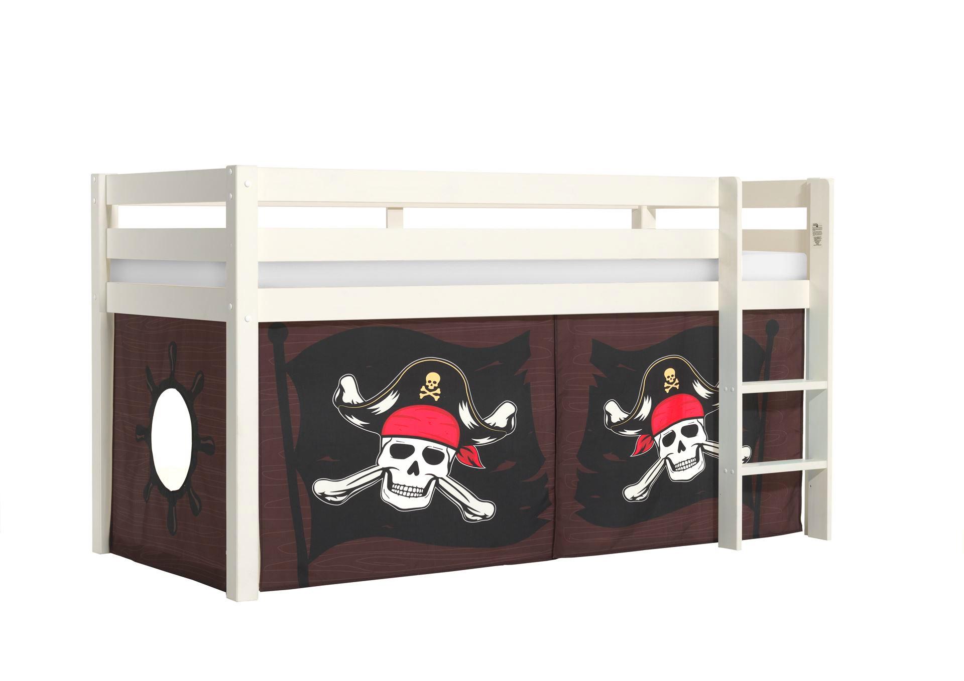 wohnli-moebel-suche-800001042099 Wohnli Möbelsuche - KINDERBETT Karolina 210x114x106 Massivholz Weiß Textilset Caribian