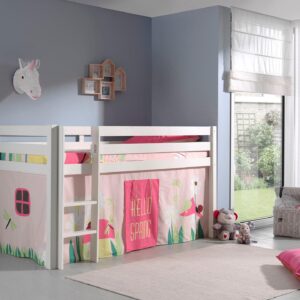wohnli-moebel-suche-800001042108-1 KINDERBETT Karolina 210x114x106 Massivholz Weiß Textilset Spring 1 Holz 58aufmkessel Möbel > Betten > Hoch- und Etagenbetten > Hochbetten Weiß