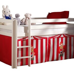 wohnli-moebel-suche-800001042120 Wohnli Möbelsuche - KINDERBETT Karolina 210x114x106 Massivholz Weiß Textilset Zirkus