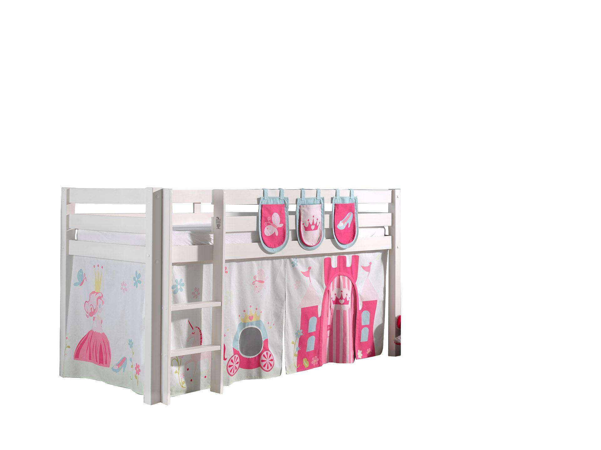 wohnli-moebel-suche-800001042828 Wohnli Möbelsuche - KINDERBETT Karolina 210x114x106 Massivholz Weiß Textilset Princess 3