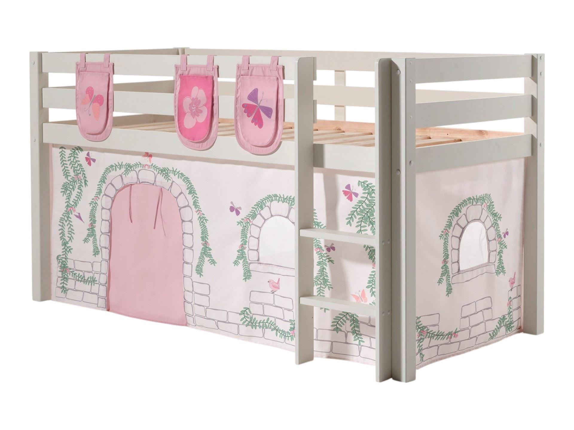 Wohnli Möbelsuche - KINDERBETT Karolina 210x114x106 Massivholz Weiß Textilset Burg 3