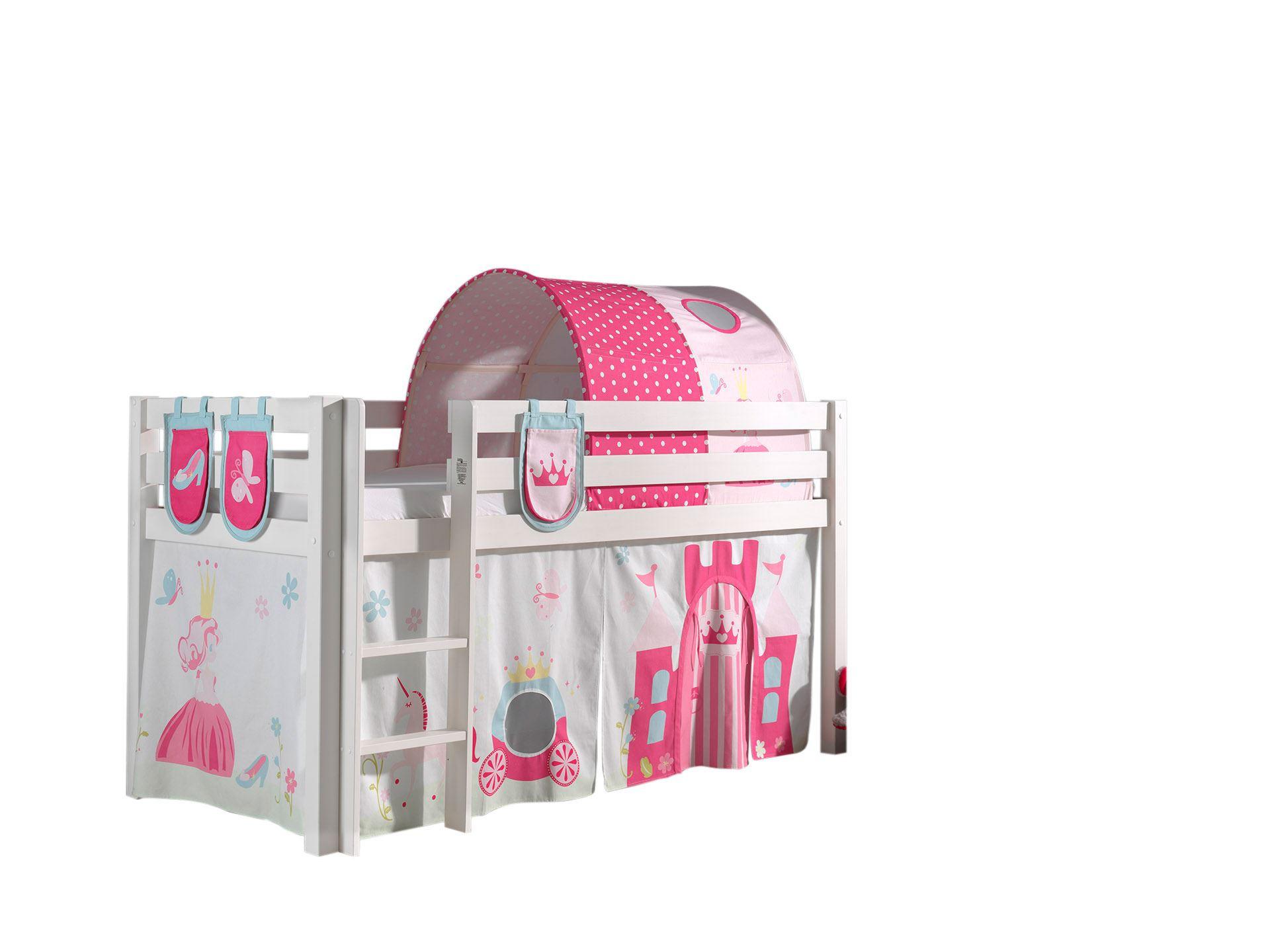 wohnli-moebel-suche-800001042845 Wohnli Möbelsuche - KINDERBETT Karolina 210x114x106 Massivholz Weiß Textilset Princess 4