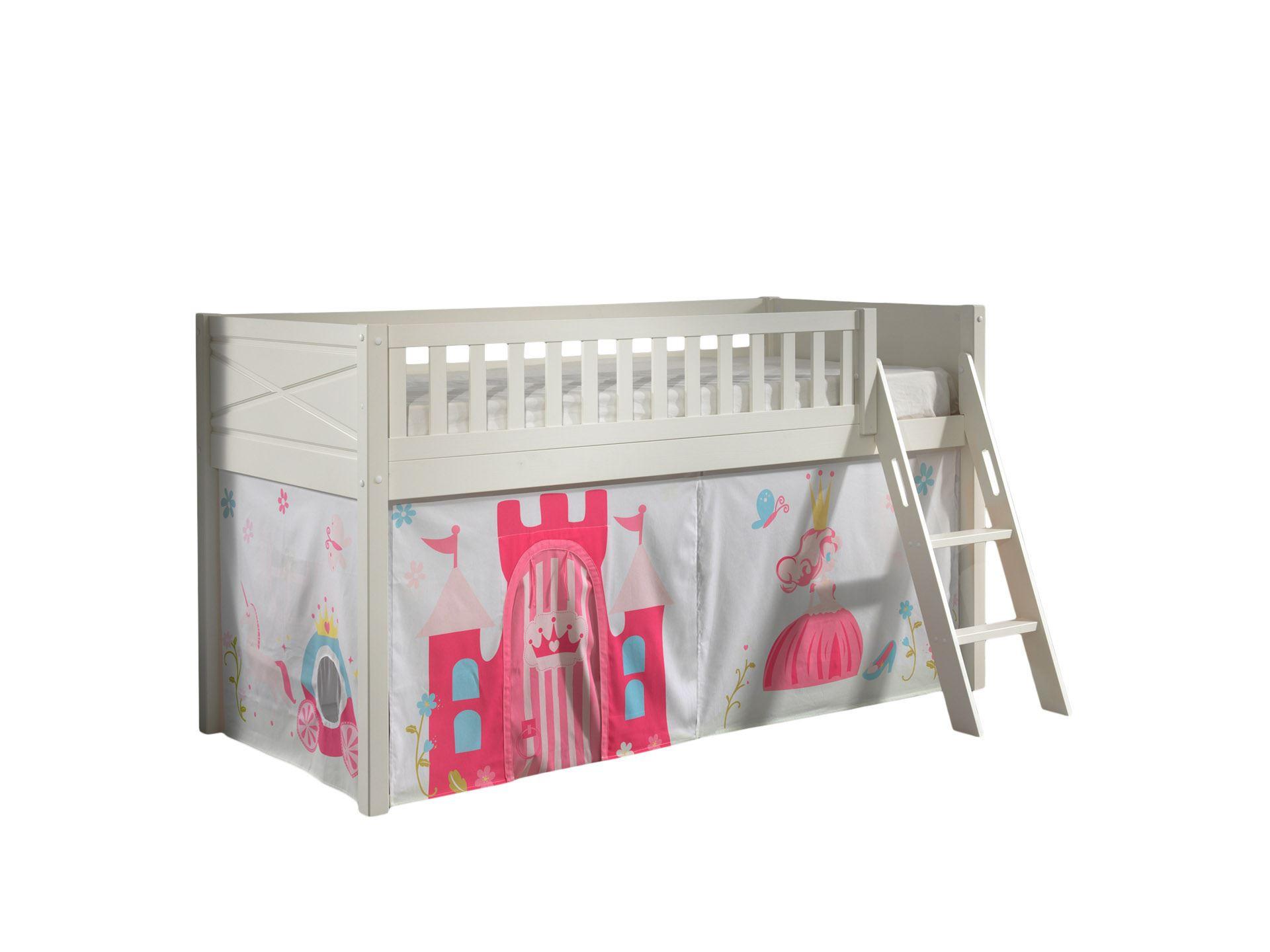 wohnli-moebel-suche-800001042846 Wohnli Möbelsuche - KINDERBETT Karyl 208x114x135 Massivholz Weiß Textilset Princess 1