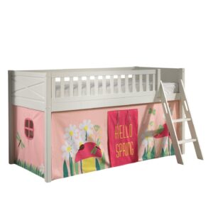 wohnli-moebel-suche-800001042850 Wohnli Möbelsuche - KINDERBETT Karyl 208x114x135 Massivholz Weiß Textilset Spring 1