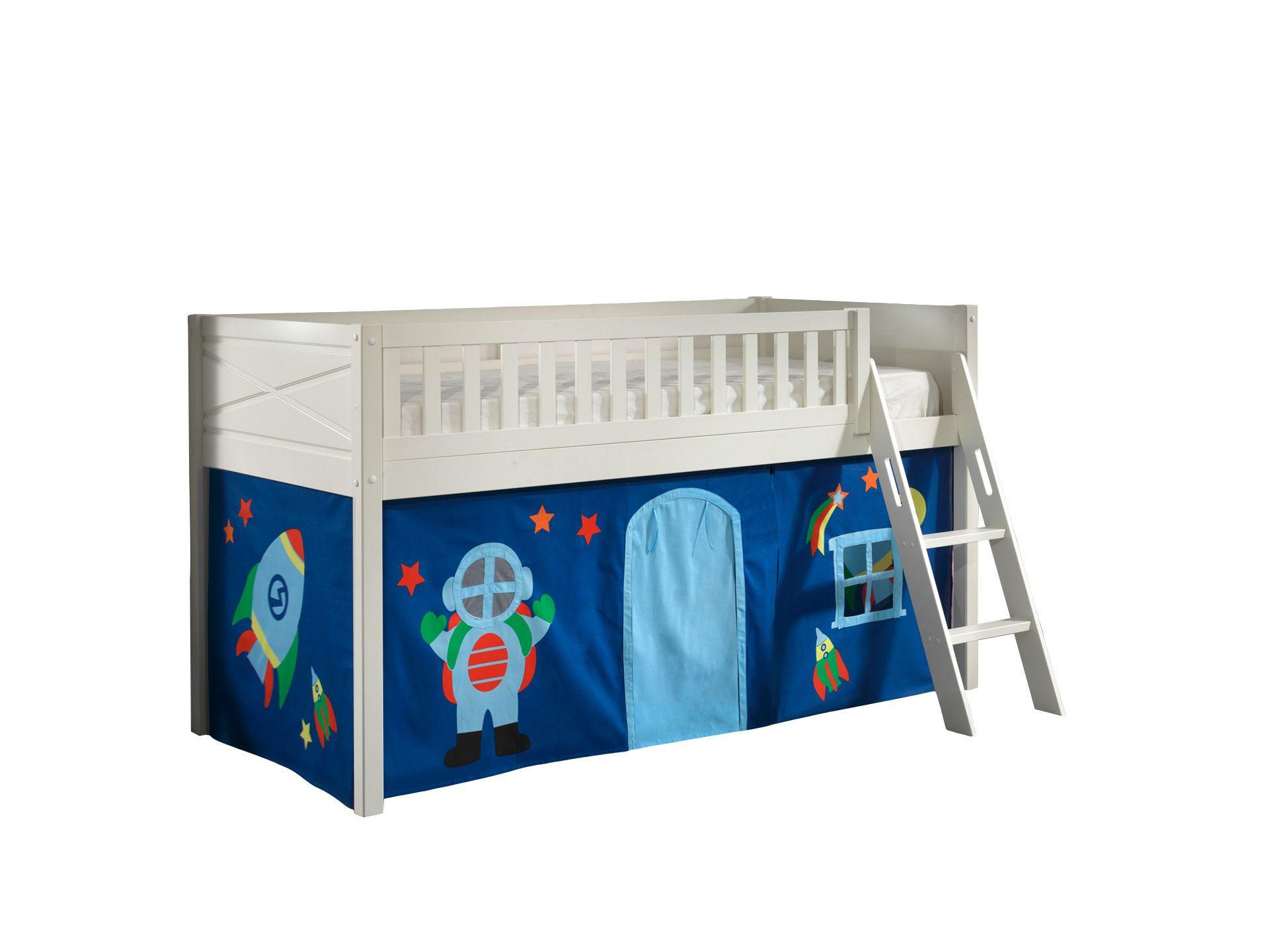 wohnli-moebel-suche-800001042854 Wohnli Möbelsuche - KINDERBETT Karyl 208x114x135 Massivholz Weiß Textilset Astro 1
