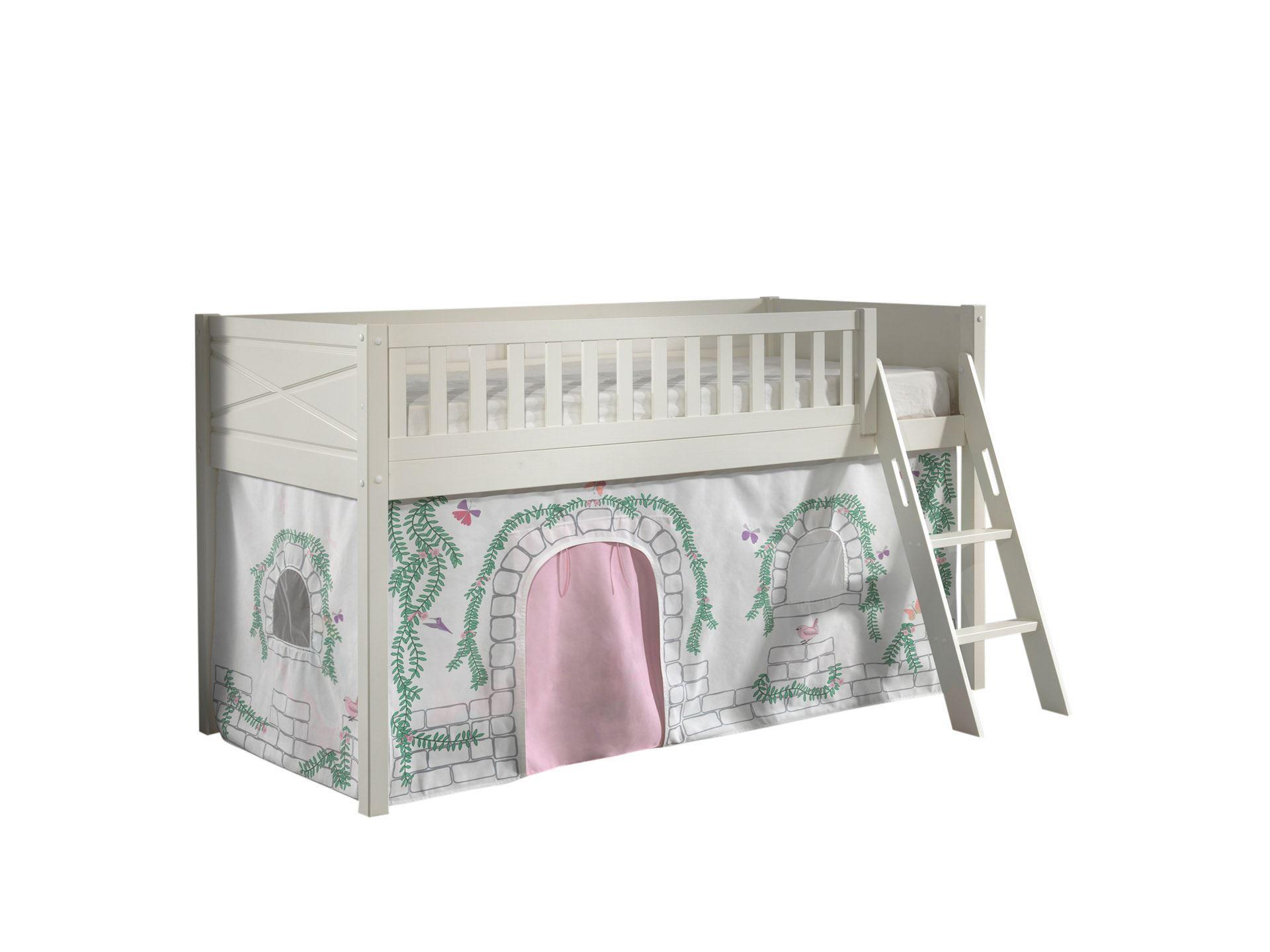 wohnli-moebel-suche-800001042858 Wohnli Möbelsuche - KINDERBETT Karyl 208x114x135 Massivholz Weiß Textilset Birdy 1