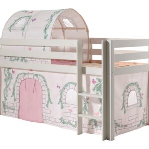 Wohnli Möbelsuche - KINDERBETT Karolina 210x114x106 Massivholz Weiß Textilset Burg 2