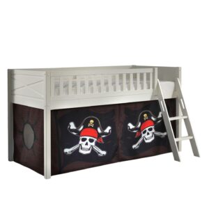 wohnli-moebel-suche-800001042866 Wohnli Möbelsuche - KINDERBETT Karyl 208x114x135 Massivholz Weiß Textilset Caribian Pirate