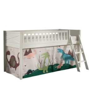 wohnli-moebel-suche-800001042870 Wohnli Möbelsuche - KINDERBETT Karyl 208x114x135 Massivholz Weiß Textilset Dino