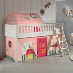 wohnli-moebel-suche-800001042874-1 KINDERBETT Karyl 208x114x135 Massivholz Weiß Textilset Spring 2 Holz 58aufmkessel Möbel > Betten > Hoch- und Etagenbetten > Hochbetten Weiß