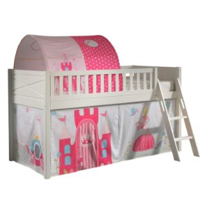 Wohnli Möbelsuche - KINDERBETT Karyl 208x114x135 Massivholz Weiß Textilset Princess 2